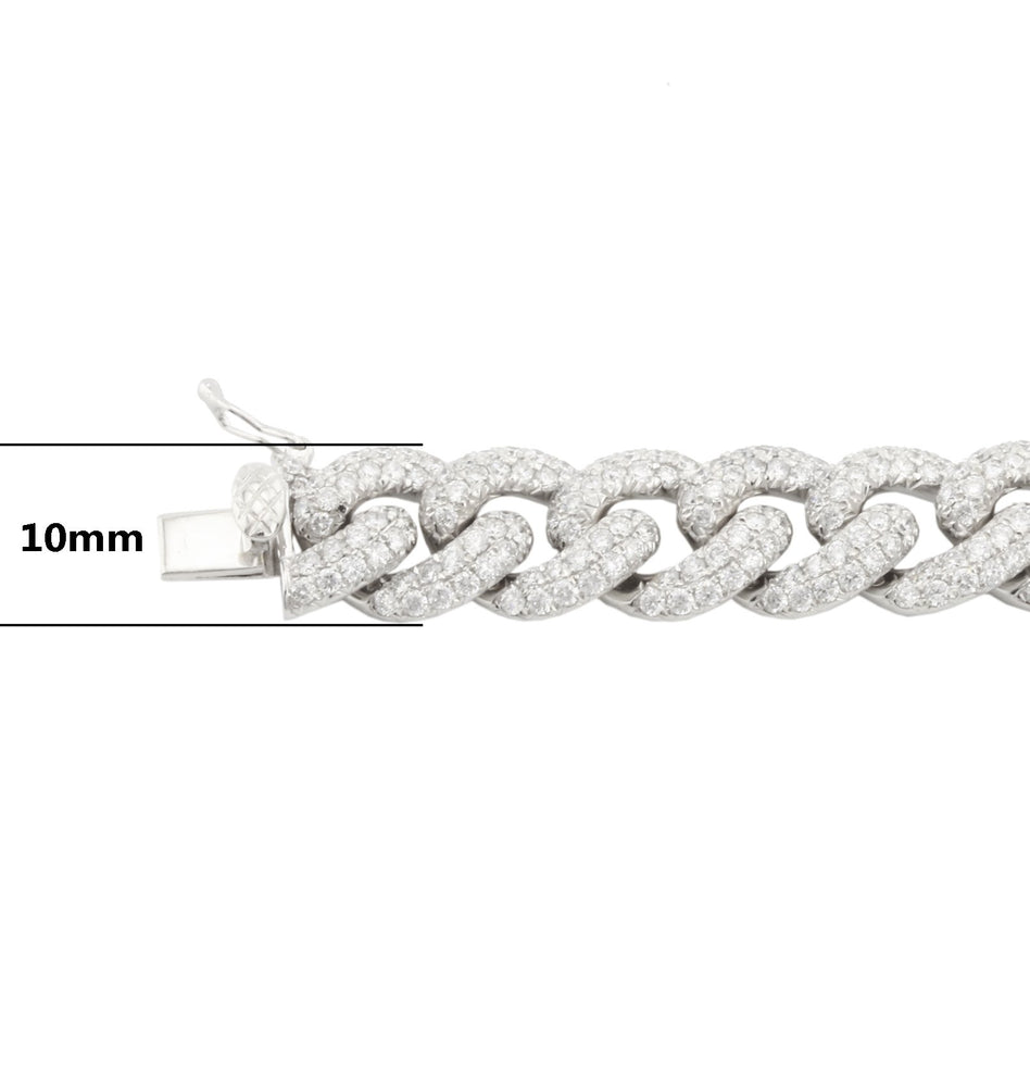 10mm Diamond Cuban  Bracelet BR40046