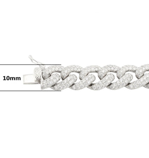 10mm Diamond Cuban  Bracelet BR40046