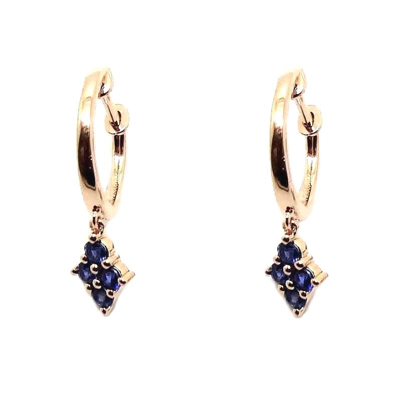 19mm Gemstone / Diamond Earrings CE39