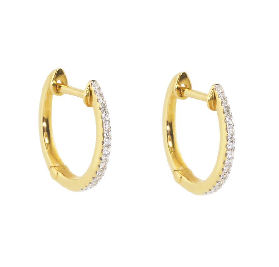 *15mm Diamond Earrings E36170 - Cometai