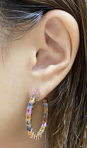 Color Gemstone Earrings E40506