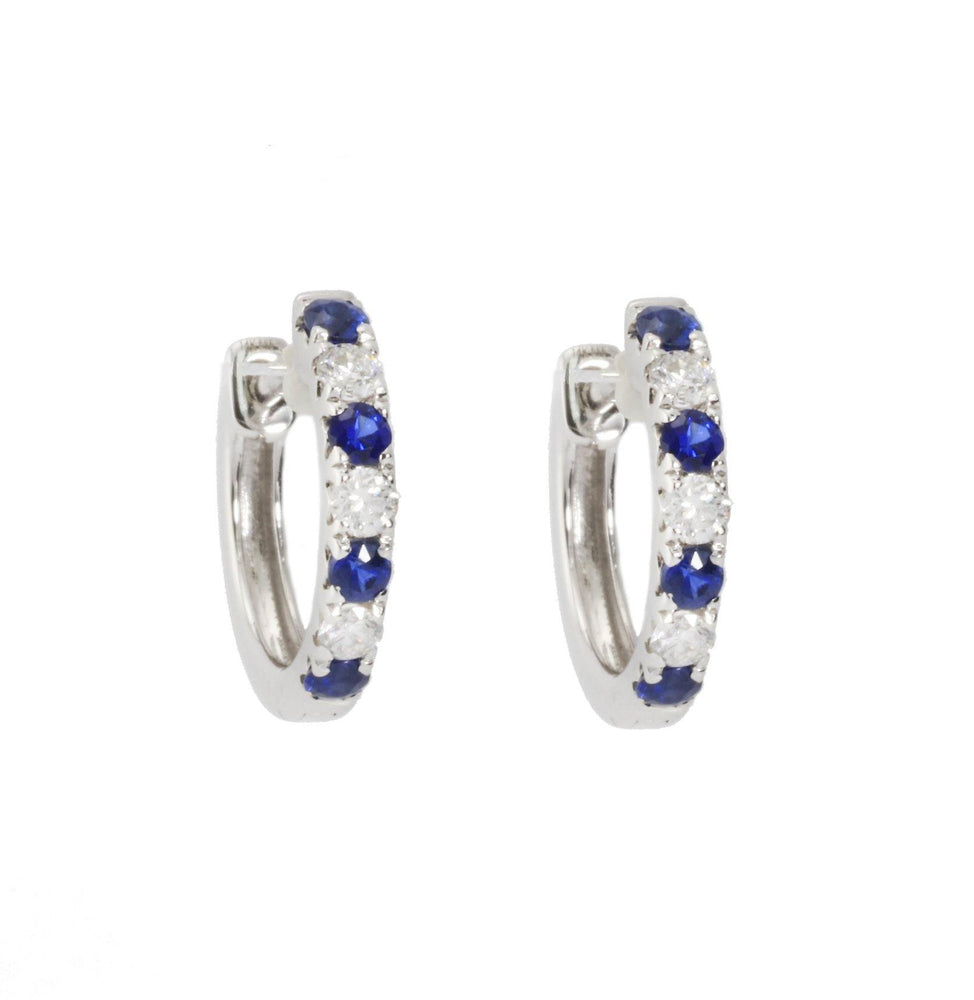 12mm Sapphires & Diamonds Earrings E40538