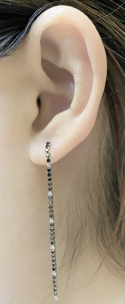 *Black Diamond Earrings E40756 - Cometai