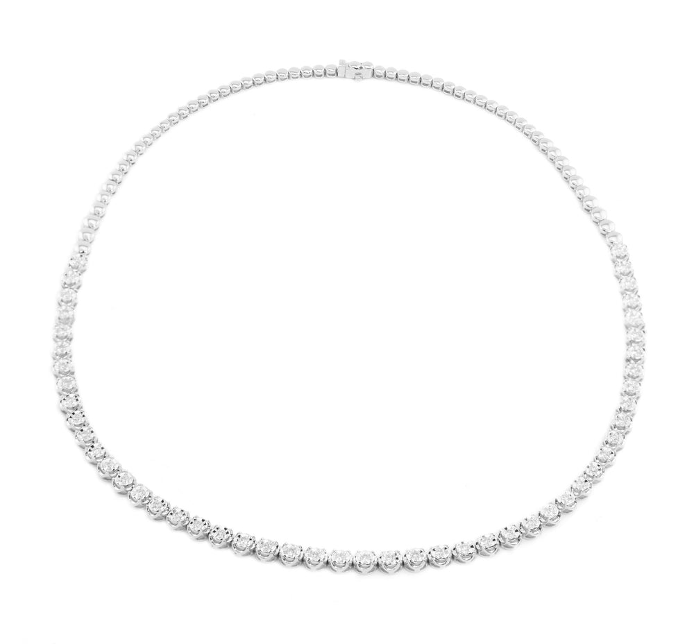 2ct (Half Way) Diamond Tennis Necklace NL1HFBW8D1-2T