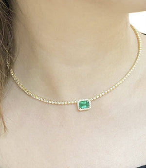 Emerald & Diamond Necklace NL39754