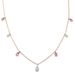 Diamond & Gemstone Necklace NL39956 - Cometai