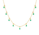 Emerald & Diamond  Necklace NL40812