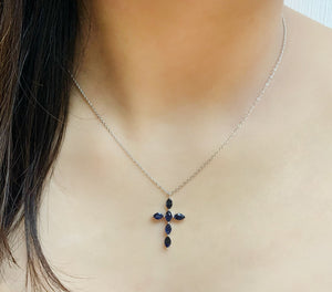 Gemstone Cross Necklace NL41645