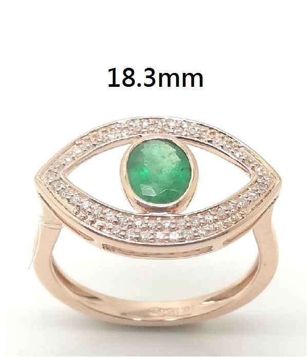 Emerald Evil Eye Ring R40075