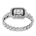 Enamel & Diamond Ring R41150-6.5#