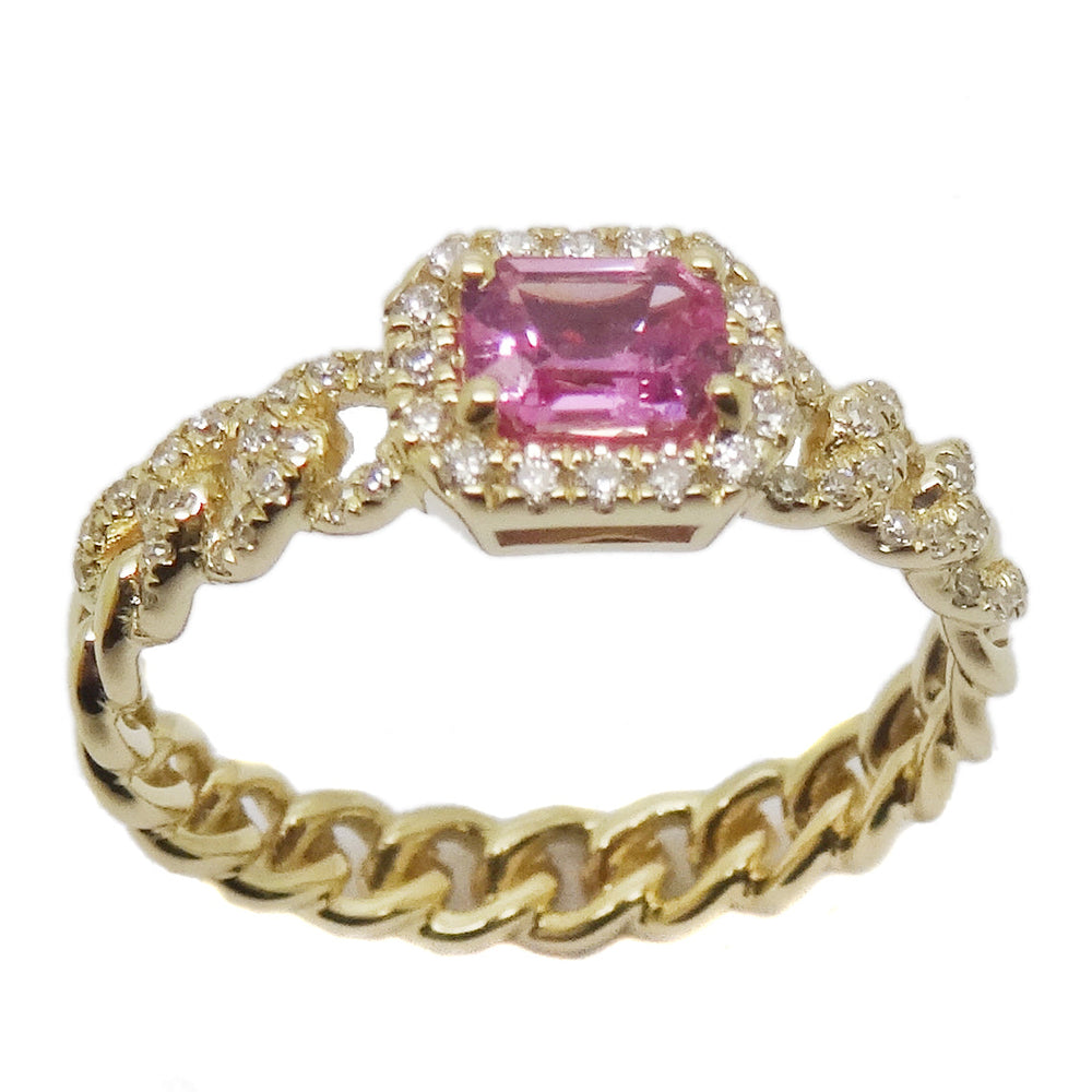 Pink Sapphire & Diamond Ring R41151