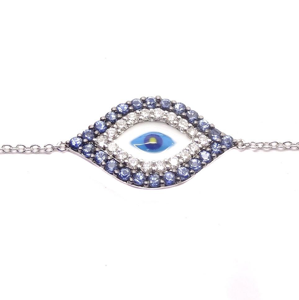 Gemstone & Diamond Evil Eye Bracelet BR24025