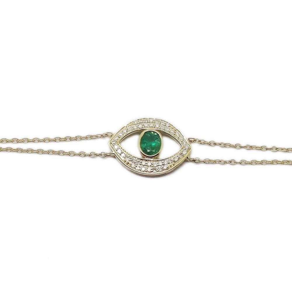 Emerald & Diamond Bracelet BR40075
