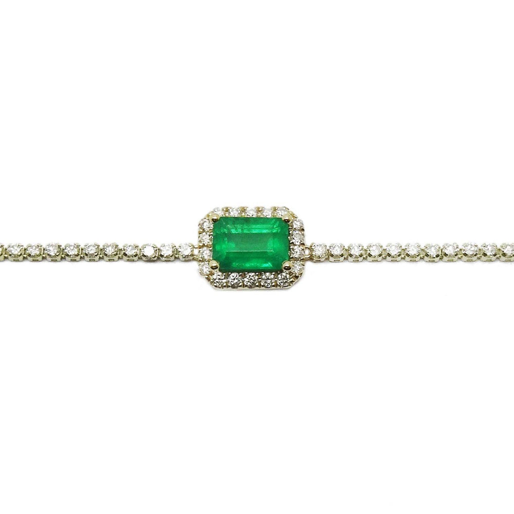 ( 5 x 7 mm ) Emerald Bracelet BR41081