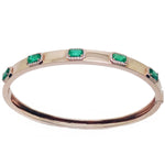 ( 3 x 5 mm ) Emerald & Diamond Bracelet BR41092