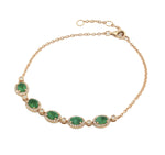 ( 4 x 5 mm ) Emerald & Diamond Bracelet BR41232