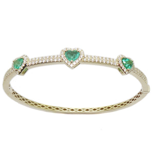 
                
                    Load image into Gallery viewer, Emerald &amp;amp; Diamond Bangle BR41773
                
            