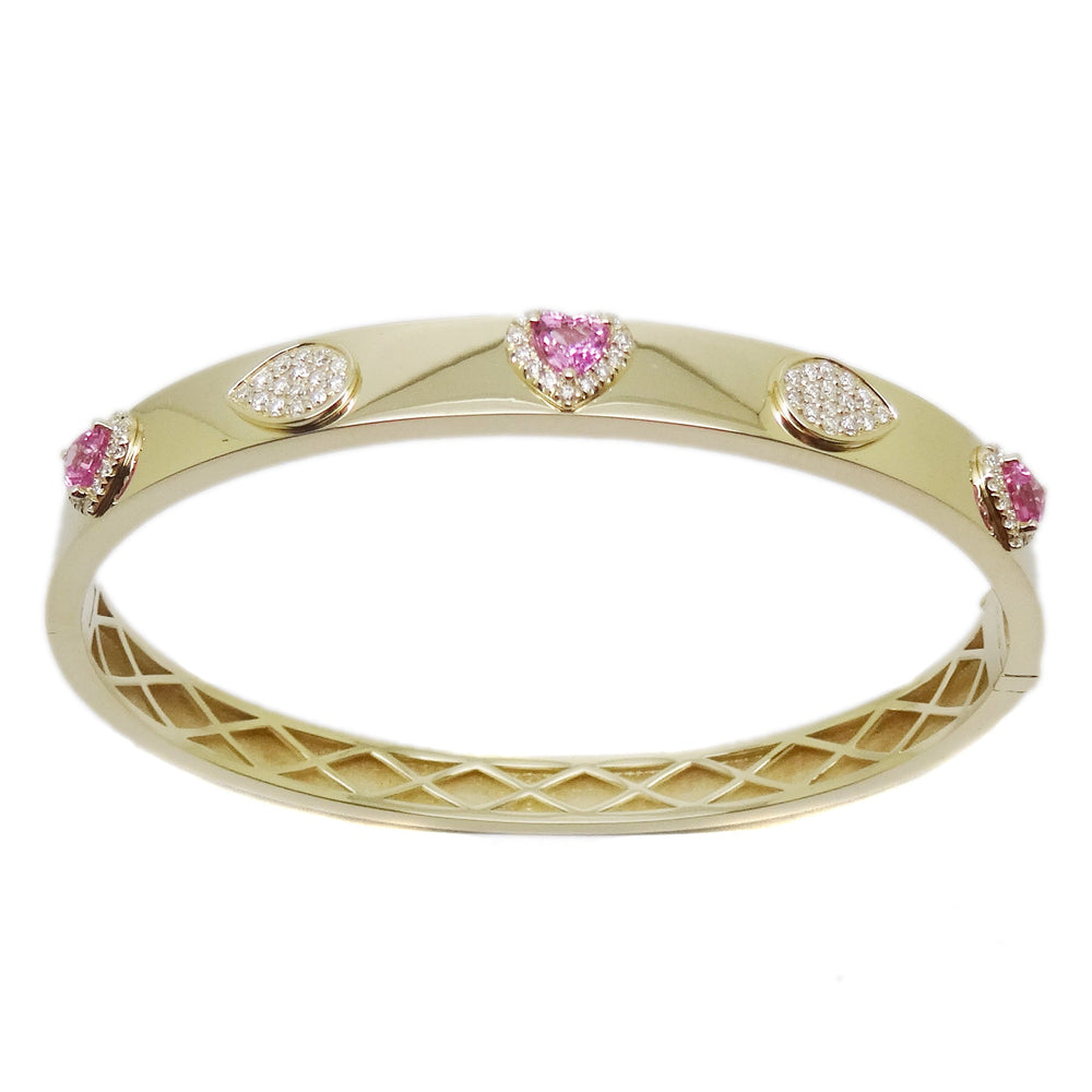 Pink Sapphire & Diamond Bangle BR41934