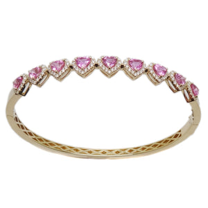 Pink Sapphire & Diamond Bangle BR42049