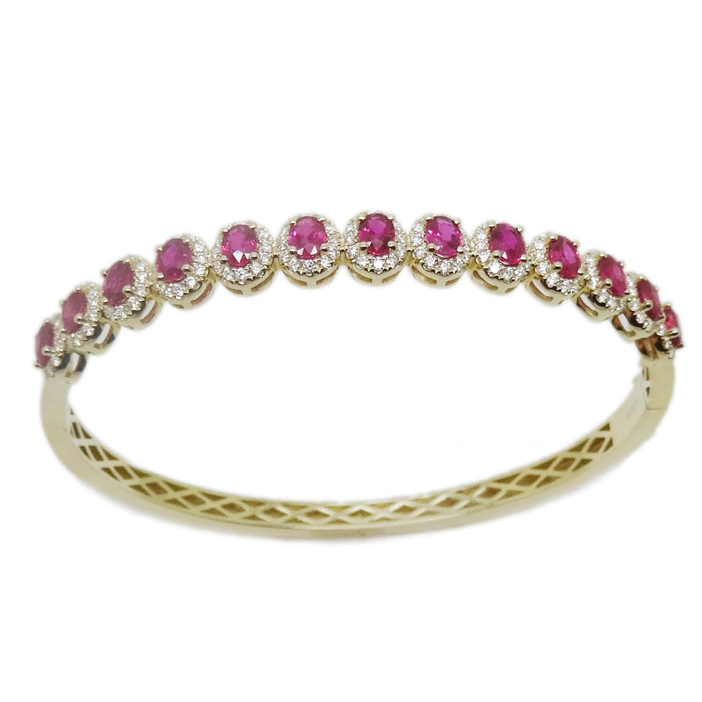 
                
                    Load image into Gallery viewer, Ruby &amp;amp; Diamond Bangle BR42121
                
            