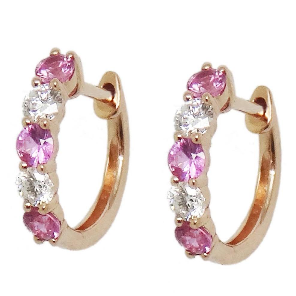 
                
                    Load image into Gallery viewer, 13mm Diamond &amp;amp; Gemstone Earrings CE223-2R
                
            