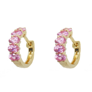 13mm Pink Sapphire Earrings CE223-9Y