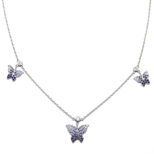 Gemstone & Diamond Butterfly Necklace CN256-2