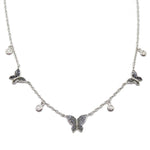 Gemstone & Diamond Butterfly Necklace CN270-2