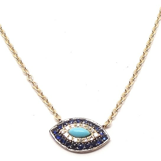 
                
                    Load image into Gallery viewer, Diamond &amp;amp; Gemstone Necklace CN2 - Cometai
                
            