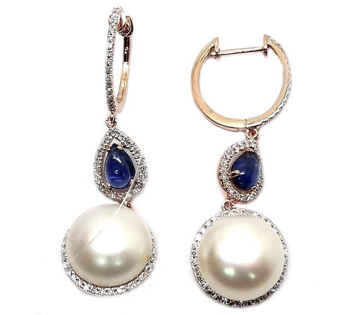 10mm Pearl & Diamond Earring E33871 - Cometai