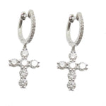 Diamond Cross Earrings E38855