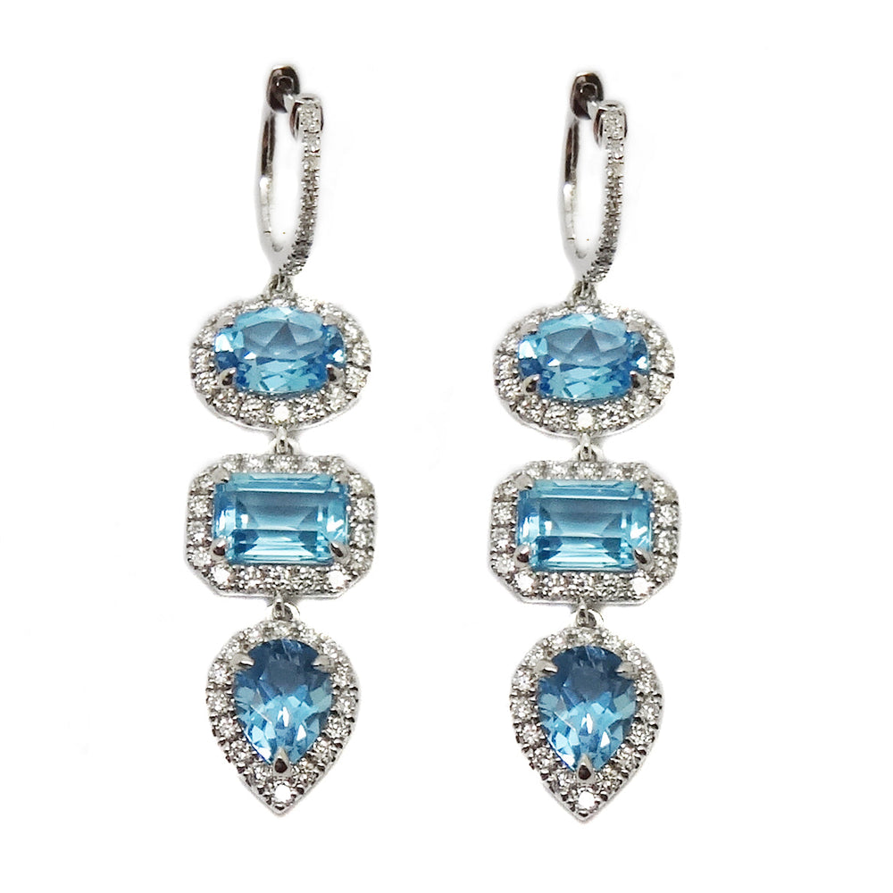 
                
                    Load image into Gallery viewer, Blue Topaz Earrings E41329
                
            
