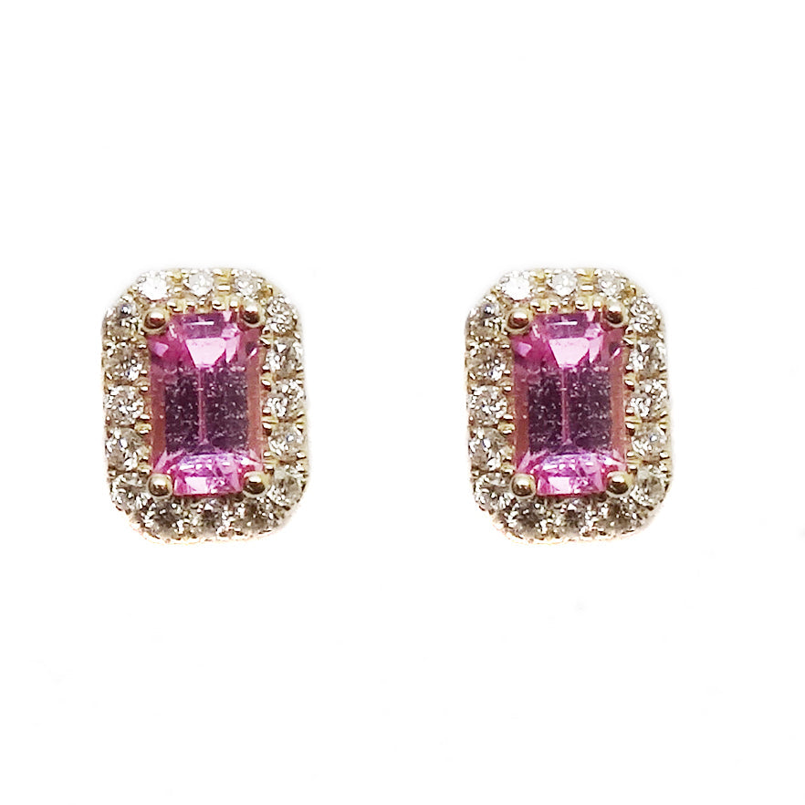 Pink Sapphire Earrings E41424