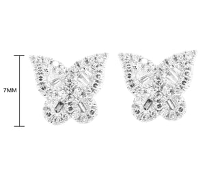 Diamond Butterfly Earrings E41578