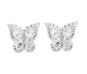 
                
                    Load image into Gallery viewer, Diamond Butterfly Earrings E41578
                
            