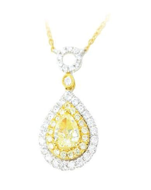 
                
                    Load image into Gallery viewer, Yellow Diamond &amp;amp; Diamond Necklace NL31913
                
            