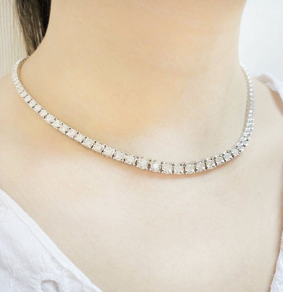 
                
                    Load image into Gallery viewer, 4ct Diamond Tennis Necklace NL1HFAW8D1-4T
                
            