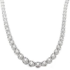 3.5ct Diamond Tennis Necklace NL1HBW8D1-4T (Chain Back)