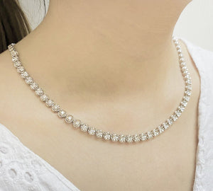 
                
                    Load image into Gallery viewer, 2ct (Half Way) Diamond Tennis Necklace NL1HFBW8D1-2T
                
            