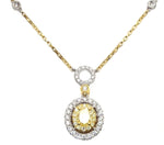 Fancy Yellow Diamond Necklace NL31064
