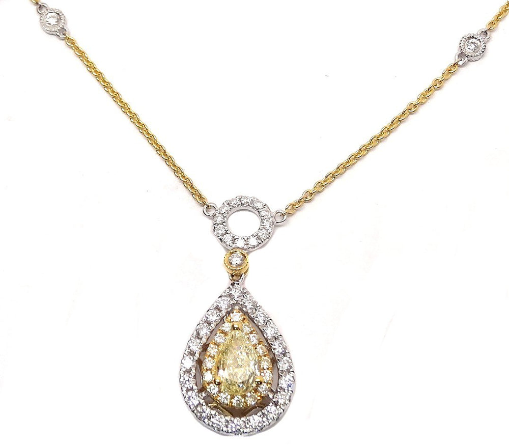 Fancy Yellow Diamond Necklace NL31065