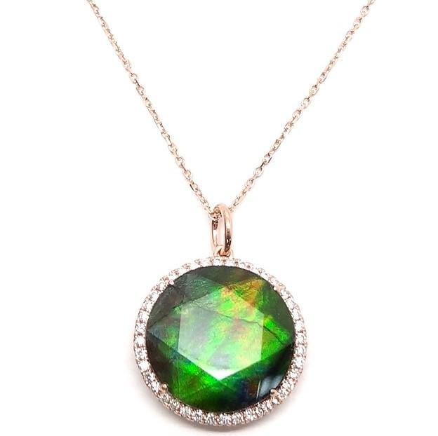Diamond & Ammolite Necklace NL33234