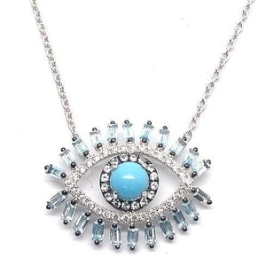 
                
                    Load image into Gallery viewer, Gemstone &amp;amp; Diamond Necklace NL38101 - Cometai
                
            