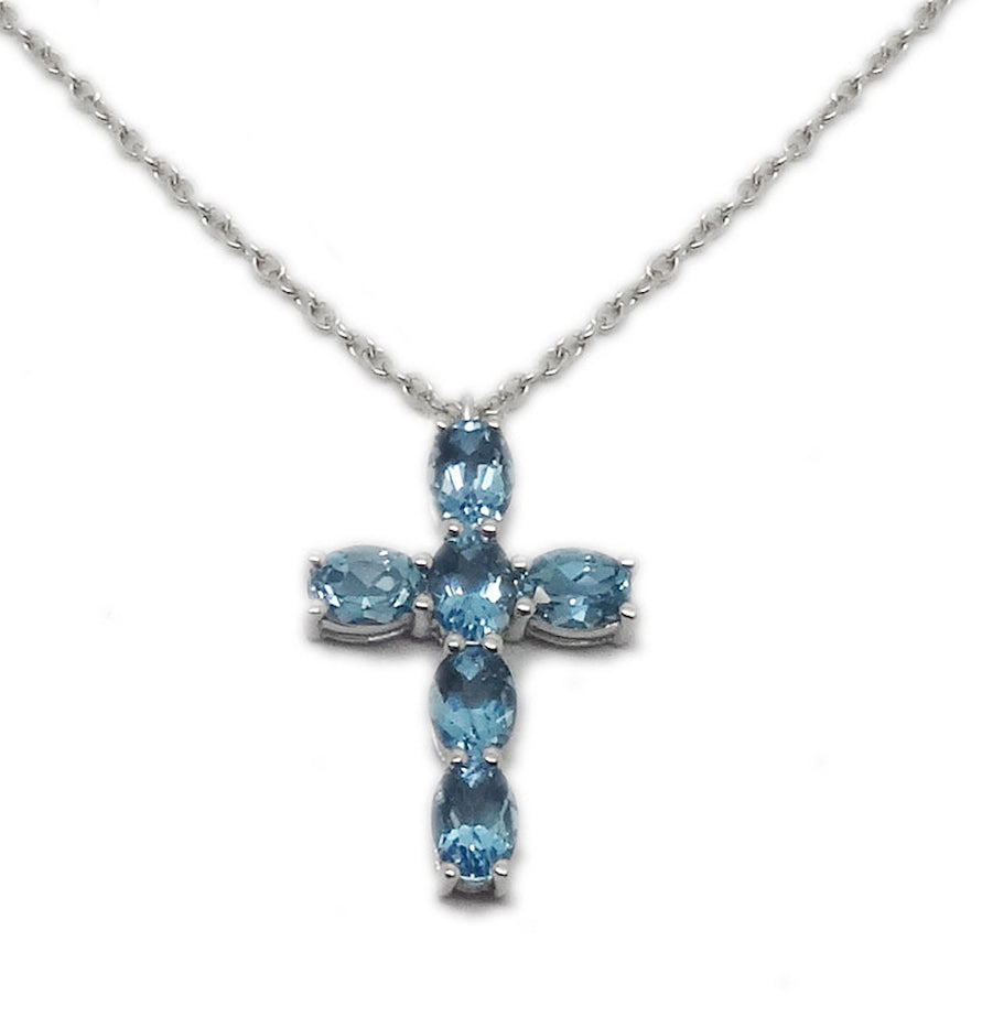 Gemstone Cross Necklace NL38854