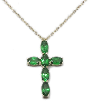 
                
                    Load image into Gallery viewer, Gemstone Cross Necklace NL38854
                
            