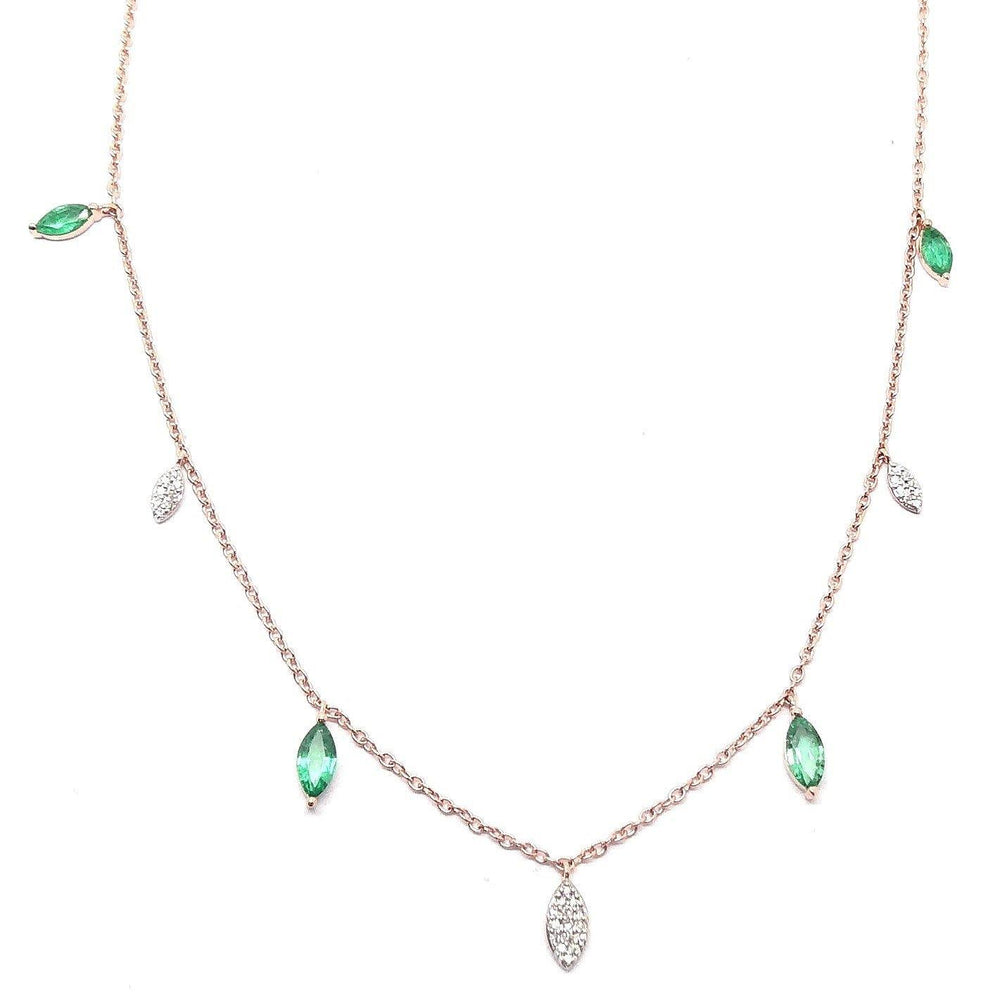 Diamond & Gemstone Necklace NL39956 - Cometai