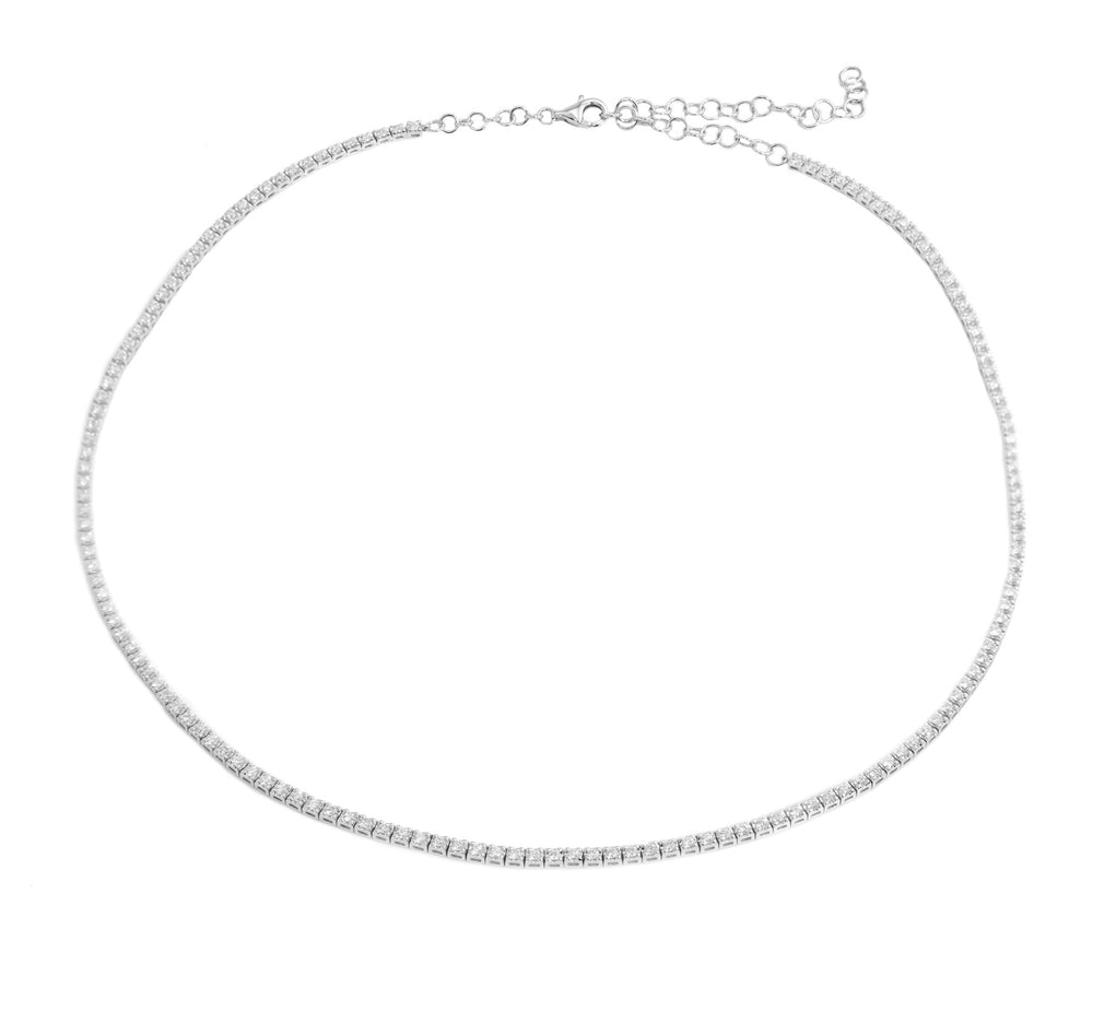 
                
                    Load image into Gallery viewer, 2ct Diamond Tennis Necklace NL2FCW4D3-2T  (Chain Back)
                
            