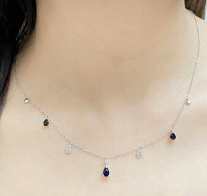 
                
                    Load image into Gallery viewer, Gemstone &amp;amp; Diamond Necklace NL40197
                
            