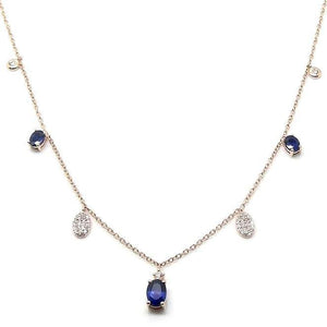 
                
                    Load image into Gallery viewer, Diamond &amp;amp; Gemstone Necklace NL40199 - Cometai
                
            