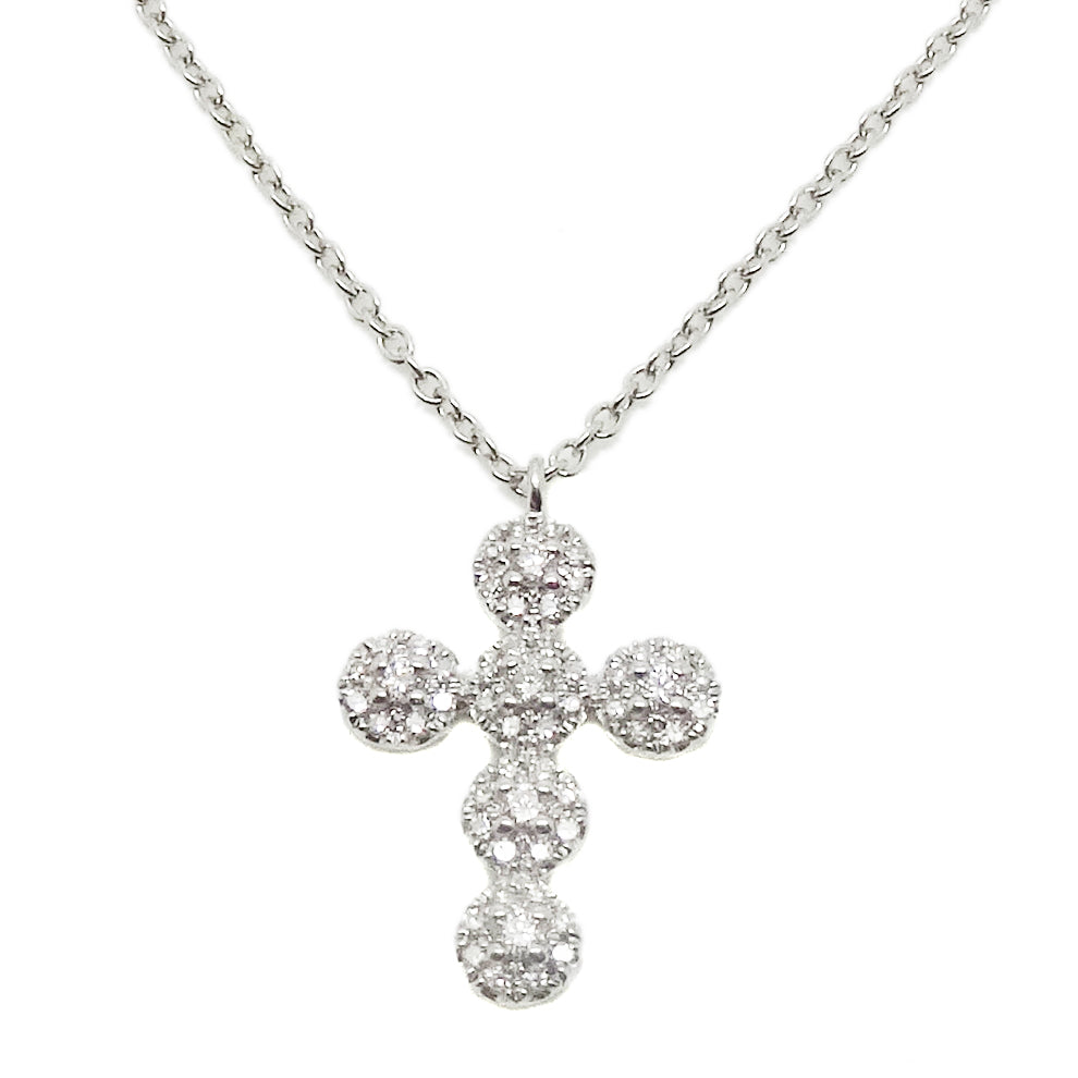 
                
                    Load image into Gallery viewer, Gemstone &amp;amp; Diamond Cross Necklace NL40325
                
            